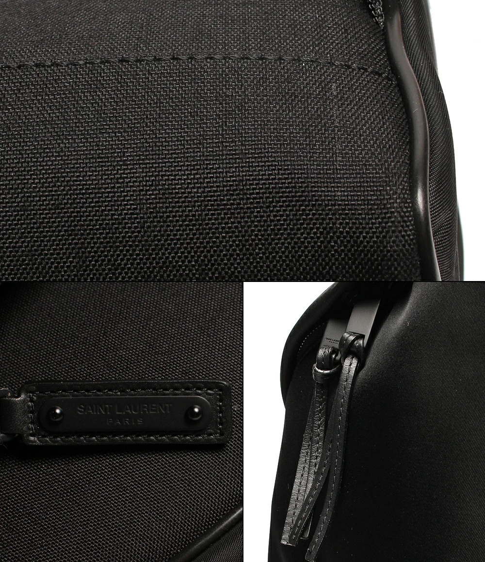 Saint Laurent Paris Rucksack Daypack City Canvas Crossbody Bag Black - Picture 7 of 8